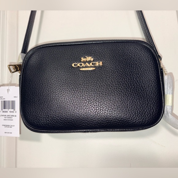 NWT Coach Mini Jamie Camera Bag in Black Pebble Leather - Picture 16 of 16